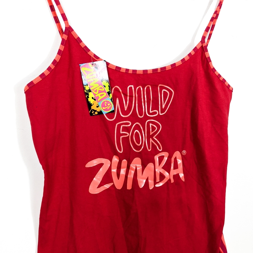 Wild for Zumba Spaghetti Tank Top Lipstick Red NWT - Picture 2 of 5
